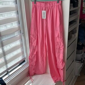 Gold Hinge Pink Lightweight Cargo Pants NWT